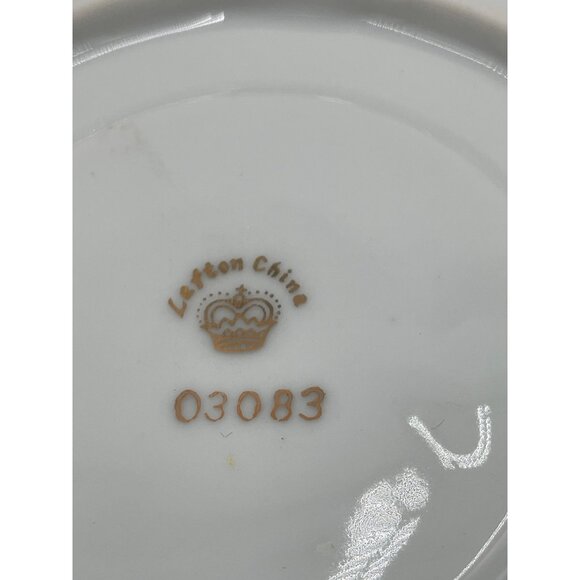 Lefton China Shamrock Tea Cup & Saucer Set With Gold Trim Porcelain - Picture 6 of 6